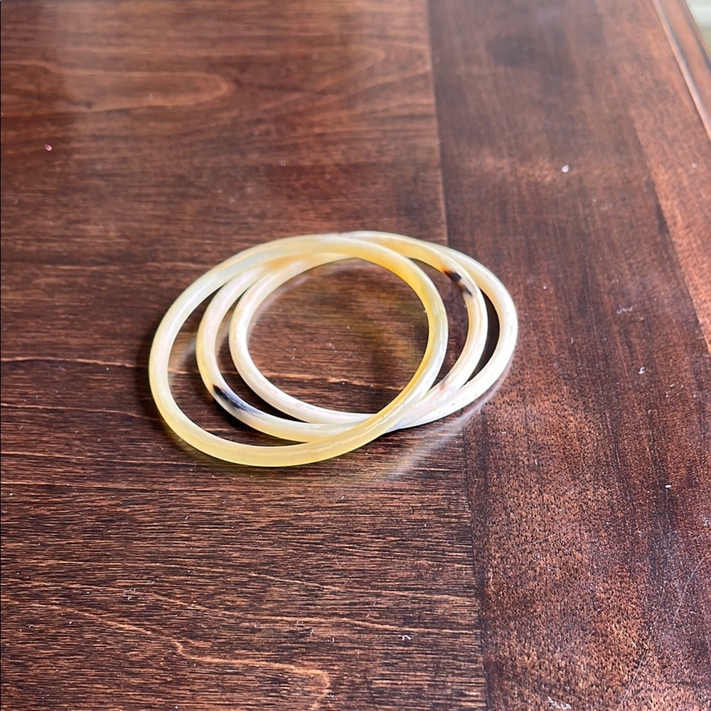 Set of three Noonday Collection Horn Bangles